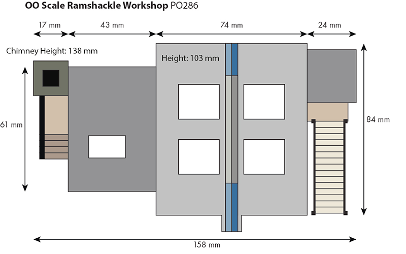 Metcalfe PO286 Ramshackle Workshop OO/HO Scale