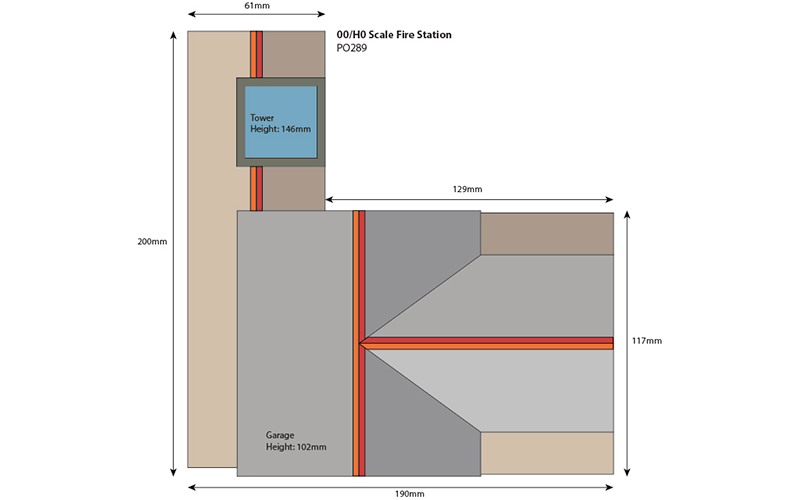 Metcalfe PO289 Fire Station OO/HO Scale