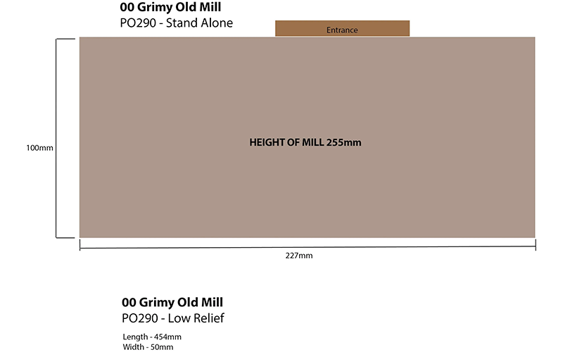 Metcalfe PO290 Grimy Old Mill OO/HO Scale