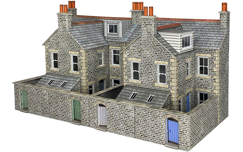 Metcalfe PO305 Low Relief Terraced House Backs Stone OO/HO Scale