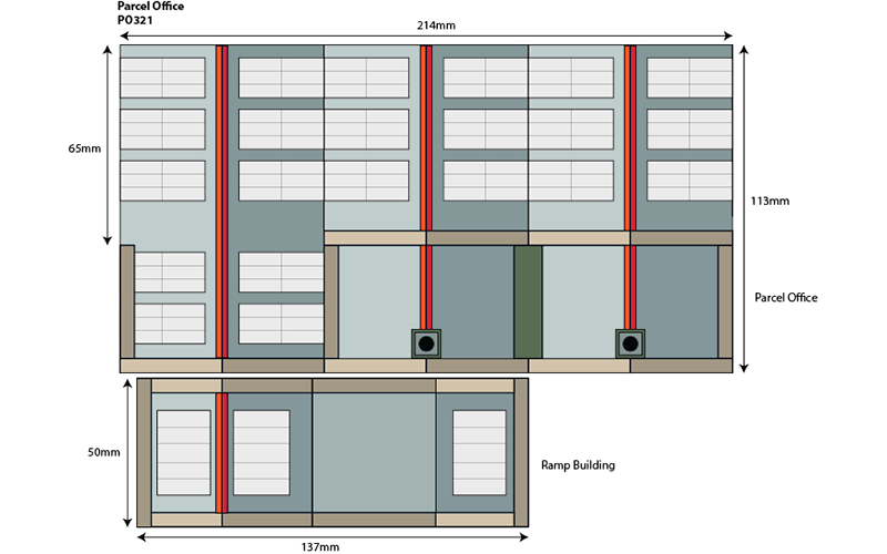 Metcalfe PO321 Parcels Office OO/HO Scale