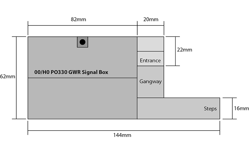 Metcalfe PO330 GWR Signal Box OO/HO Scale