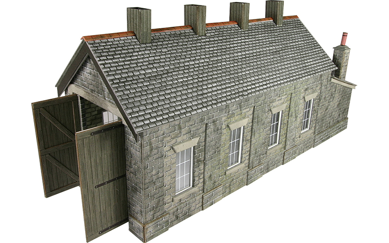 Metcalfe PO332 Stone Single Track Engine Shed OO/HO Scale
