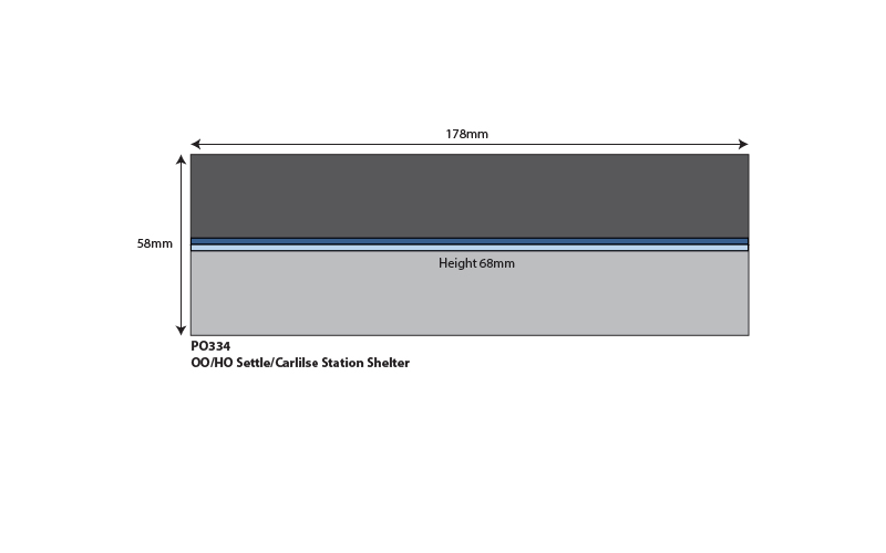 Metcalfe PO334 S. & C. Station Shelter OO/HO Scale