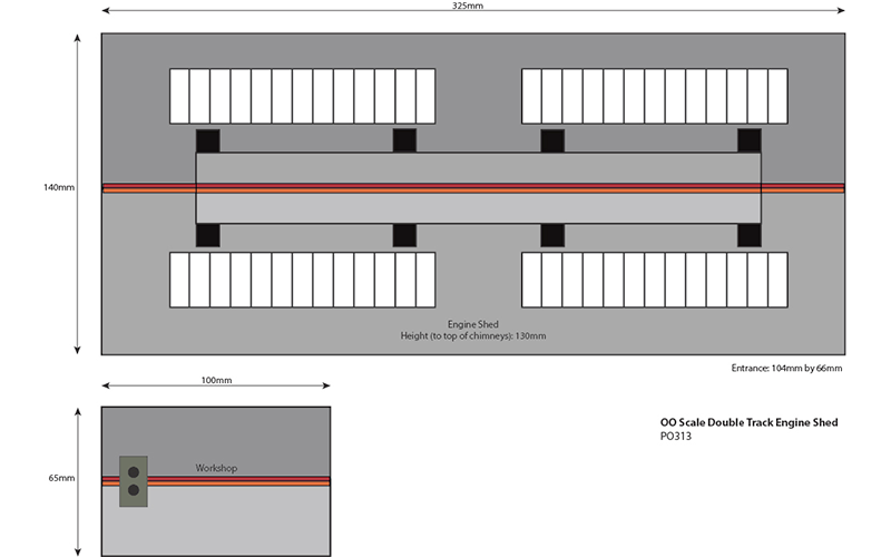 Metcalfe PO337 S. & C. Style Stone Engine Shed OO/HO Scale