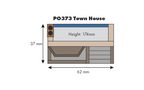 Metcalfe PO373 Low Relief Town House OO/HO Scale