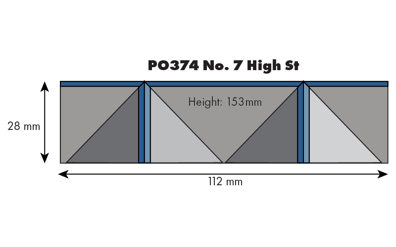 Metcalfe PO374 No. 7 High Street Low Relief Shop Front OO/HO Scale