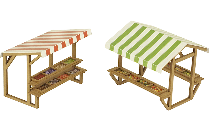 Metcalfe PO530 Market Stalls OO/HO Scale