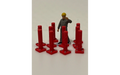 Panther Precision Models Red Protection Bollards (Qty 8) HO Scale