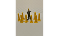 Panther Precision Models Yellow Protection Bollards (Qty 8) HO Scale