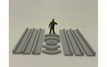 Panther Precision Models Barrier Kerb & Channel Set (Qty 12) HO Scale