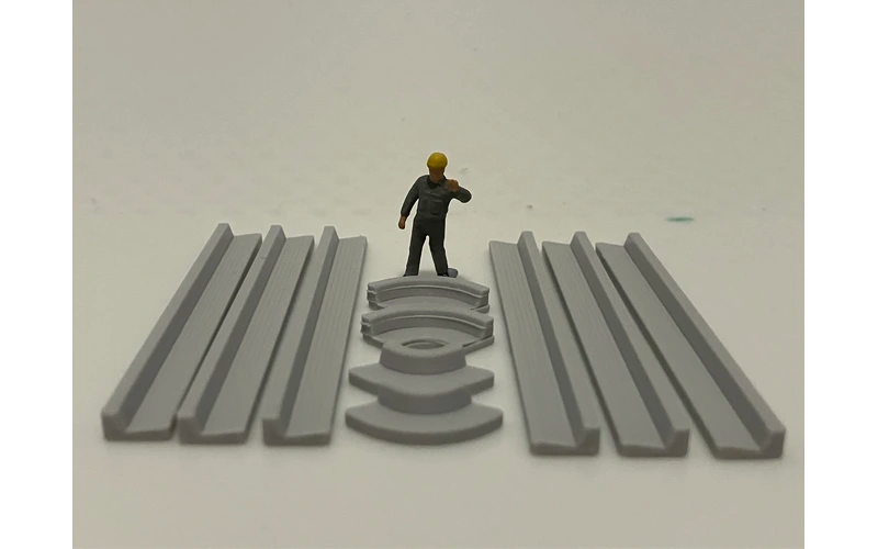 Panther Precision Models Barrier Kerb & Channel Set (Qty 12) HO Scale
