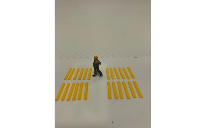 Panther Precision Models Yellow Carpark Wheel Stops (Qty 24) HO Scale