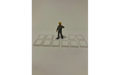 Panther Precision Models White Station Vertical Fence Sign Board (Qty 10) HO Scale