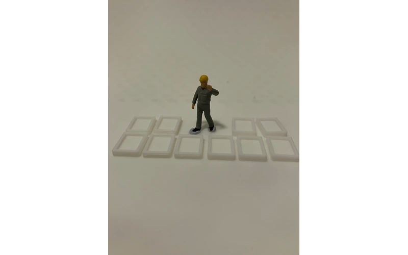 Panther Precision Models White Station Vertical Fence Sign Board (Qty 10) HO Scale