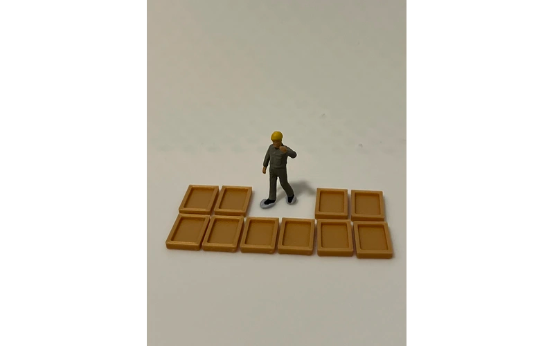 Panther Precision Models Brown Station Vertical Fence Sign Board (Qty 10) HO Scale
