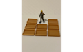 Panther Precision Models Brown Station Horizontal Fence Sign Board (Qty 8) HO Scale