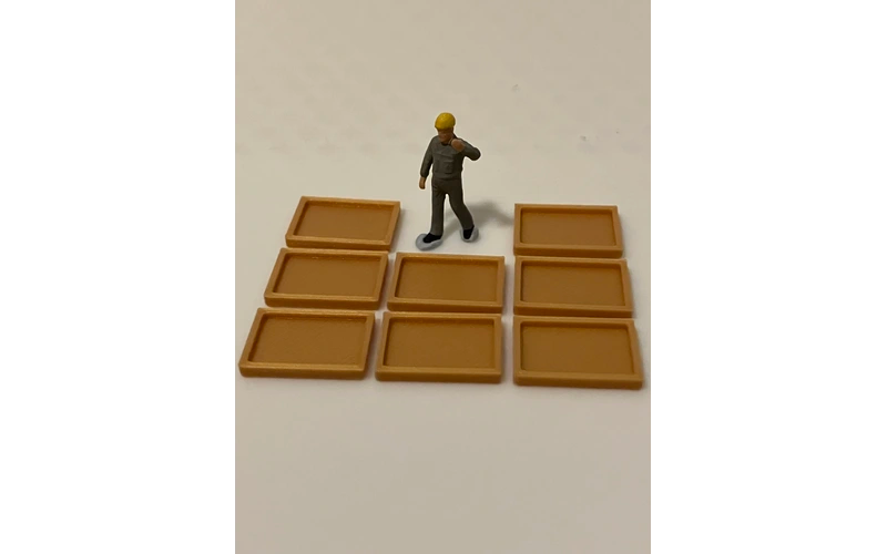 Panther Precision Models Brown Station Horizontal Fence Sign Board (Qty 8) HO Scale