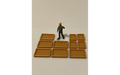 Panther Precision Models Brown Mixed Set Station Fence Sign Board (Qty 10) HO Scale