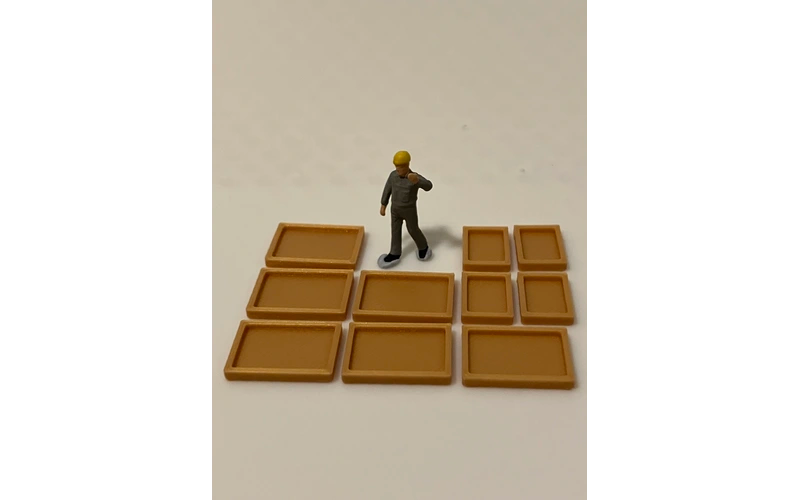 Panther Precision Models Brown Mixed Set Station Fence Sign Board (Qty 10) HO Scale