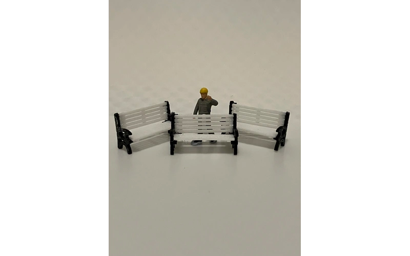 Panther Precision Models White Station Seat Type 1 (Qty 3) HO Scale