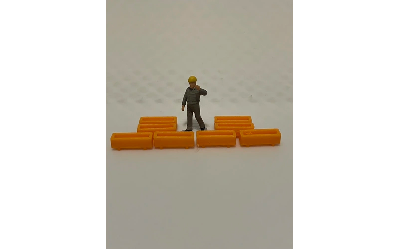 Panther Precision Models Orange Station Planter Type 1 (Qty 8) HO Scale
