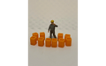 Panther Precision Models Orange Station Planter Type 2 (Qty 10) HO Scale