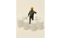 Panther Precision Models White Single Colour 200 Ltr Drum (Qty 6) HO Scale