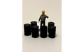 Panther Precision Models Black Single Colour 200 Ltr Drum (Qty 6) HO Scale