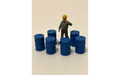 Panther Precision Models Blue Single Colour 200 Ltr Drum (Qty 6) HO Scale