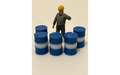 Panther Precision Models Blue and White Dual Colour 200 Ltr Drum (Qty 5) HO Scale
