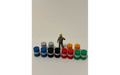 Panther Precision Models 6 x 2 Dual Colour Set 200 Ltr Drum (Qty 12) HO Scale