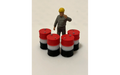 Panther Precision Models Black White Red Tri Colour 200 Ltr Drum (Qty 4) HO Scale