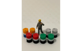 Panther Precision Models 4 x 2 Tri Colour Set 200 Ltr Drum (Qty 8) HO Scale