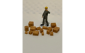 Panther Precision Models Brown Small Cardboard Boxes (Qty 15) HO Scale
