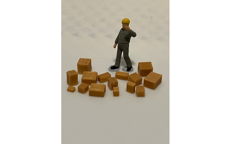 Panther Precision Models Brown Small Cardboard Boxes (Qty 15) HO Scale