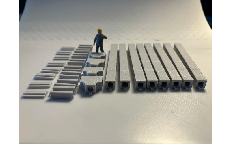 Panther Precision Models Cable Trunking Large (28 Pieces) HO Scale