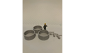 Panther Precision Models Grey Corrugated Water Trough  Small Empty Set (6 Pieces) HO Scale