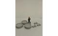 Panther Precision Models Grey Corrugated Water Trough Small Low Height Full Set (6 Pieces) HO Scale