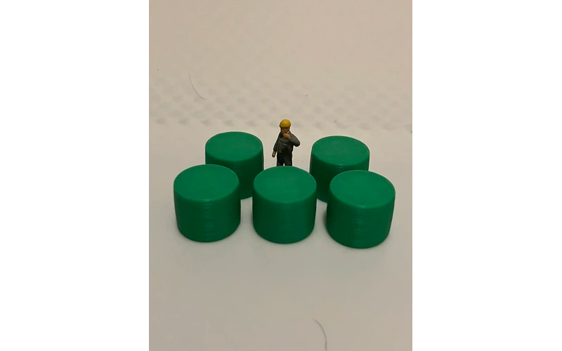 Panther Precision Models Green 5x4 Round Hay Bale (Qty 5) HO Scale
