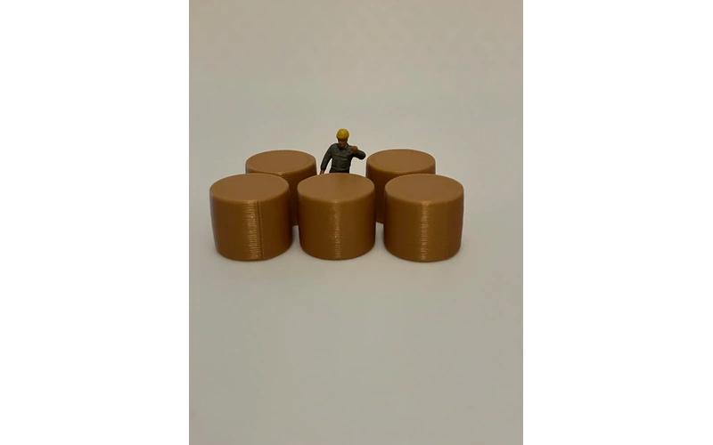 Panther Precision Models Gold 5x4 Round Hay Bale (Qty 5) HO Scale