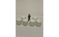 Panther Precision Models White 4x4 Wrapped Round Hay Bale (Qty 6) HO Scale