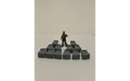 Panther Precision Models Grey Kepple Block Retaining Wall Ends Set (Qty 12) HO Scale