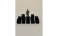 Panther Precision Models Black Kinka Block Retaining Wall Ends (Qty 12) HO Scale