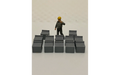 Panther Precision Models Grey Kinka Block Retaining Wall Ends (Qty 12) HO Scale