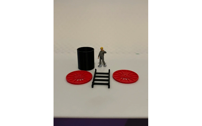 Panther Precision Models Small Cable Drum (5 Pieces) HO Scale