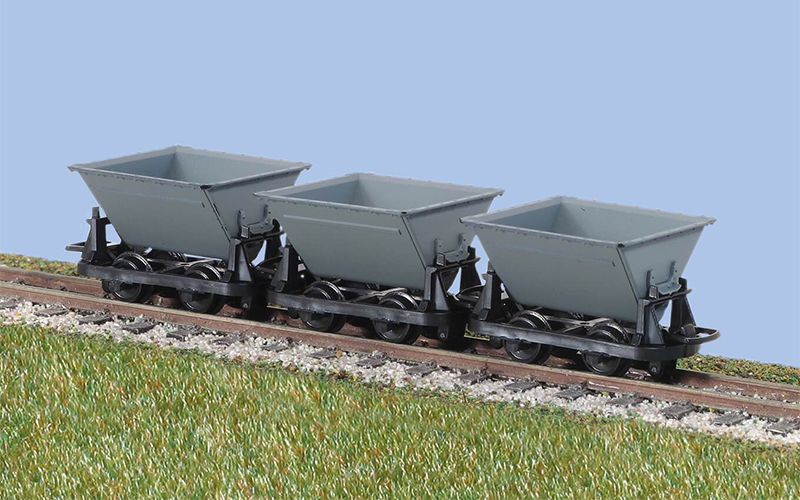 Peco Great Little Trains GR-331 V-Skip Hudson Ruggas Grey OO9 Scale