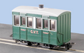 Peco Great Little Trains GR-500 4 Wheel Enclosed Side Coach Glyn Valley Tramway OO9 Scale
