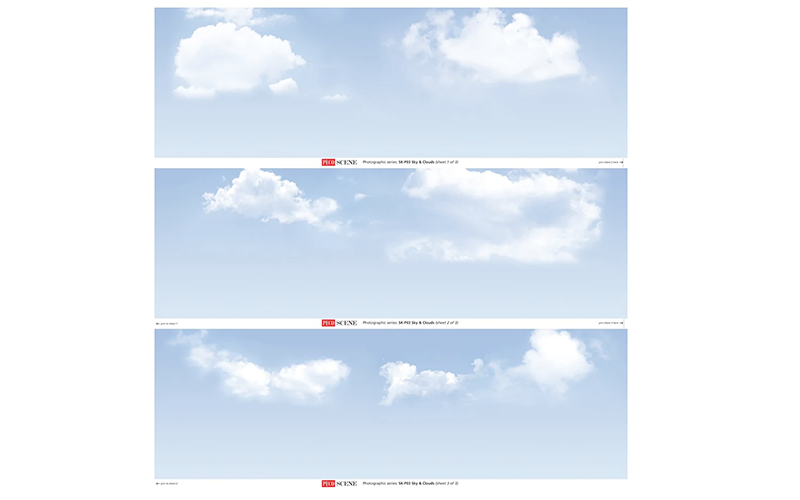 Peco SKP-03 Sky & Clouds Photographic Backscene