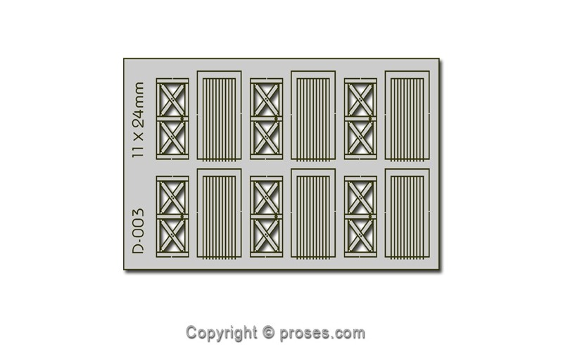 Proses D-003 Laser-Cut Doors Windows Structures HO/OO Scale